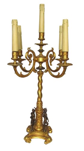 Candelabro dorato bronzo - candelabro,