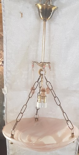 Lampadario vintage opalina - lampadario,
